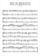 Téléchargez l'arrangement pour piano de la partition de Noël en Andalousie en PDF